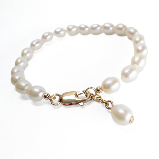 Pulsera "Riz blanc classique" de perlas blancas
